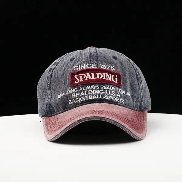 Men's Grey Baseball Cap with Red Embroidery — feature 3
