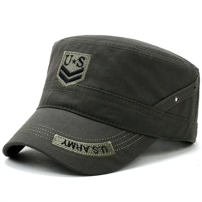 Korean Style Men's Embroidered Camo Hat Black - Image 2