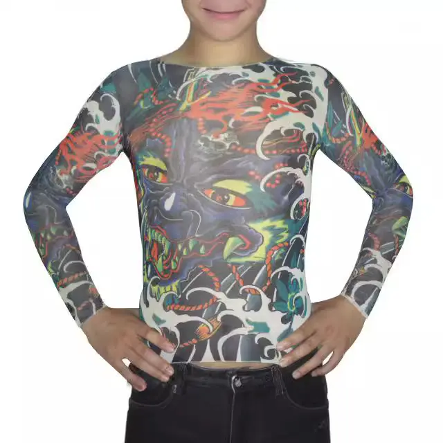 Men's Long Sleeve Dragon Print T-Shirt - Image 9