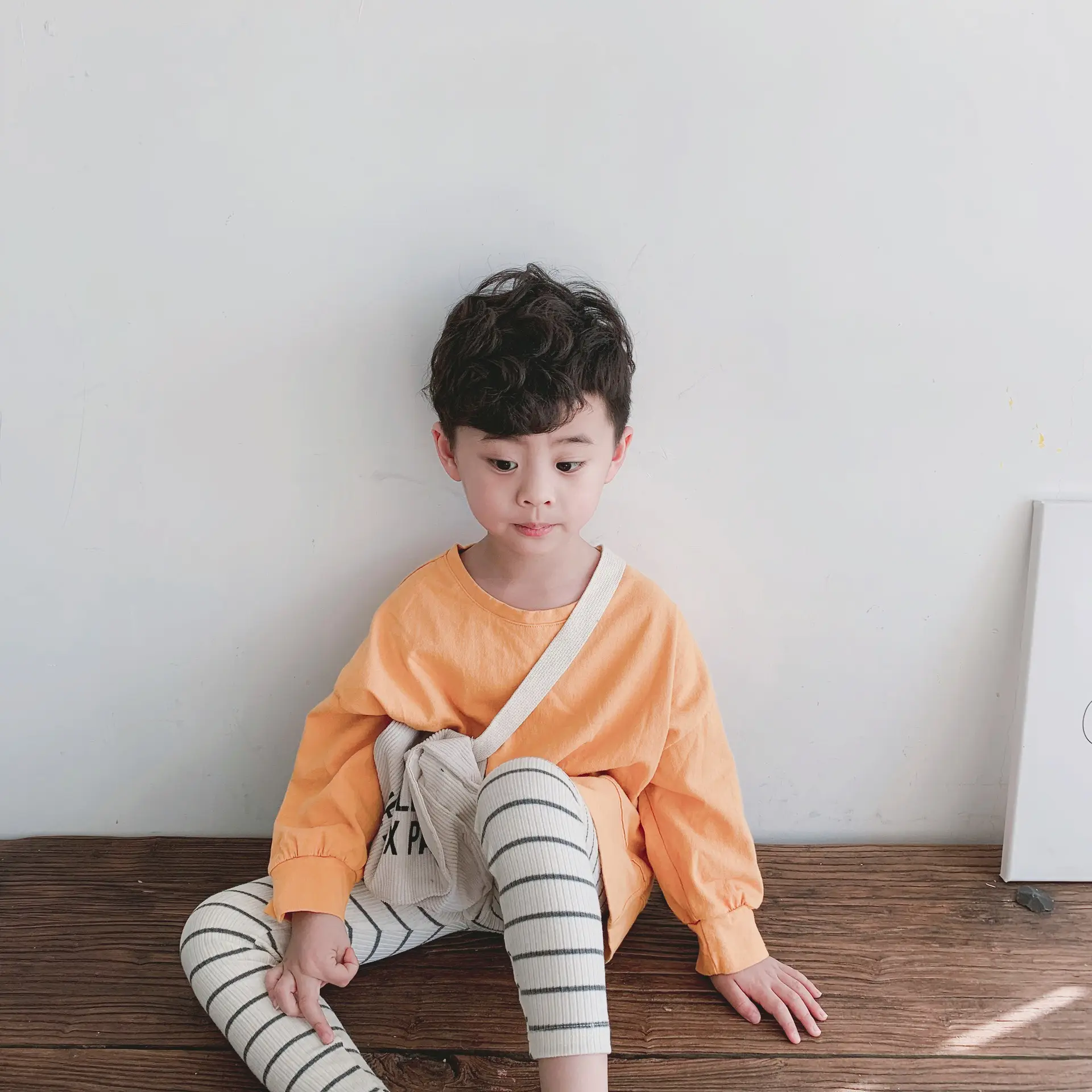 New Spring Long Sleeve T-Shirt for Girls & Boys Solid Green