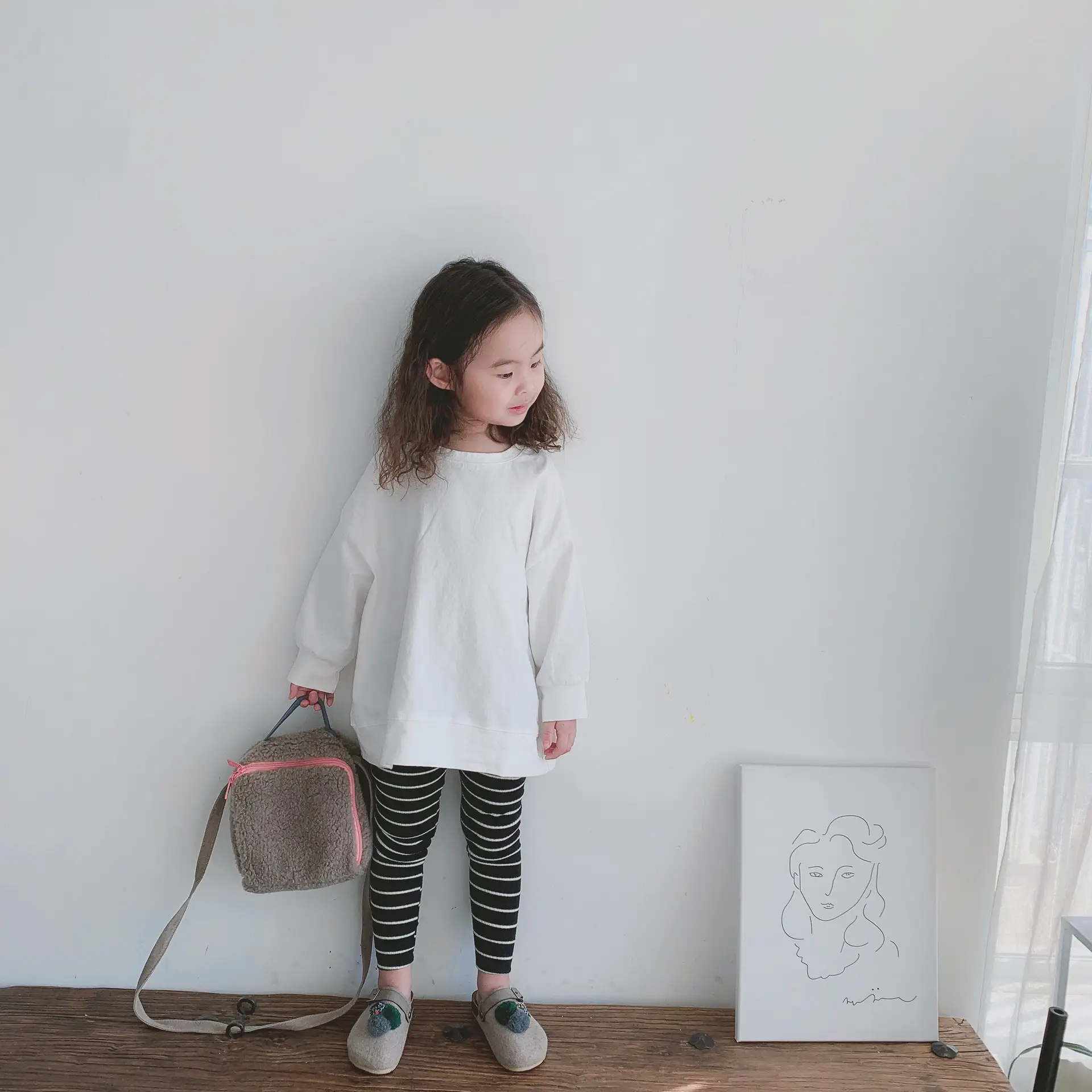 New Spring Long Sleeve T-Shirt for Girls & Boys Solid Green — feature 12