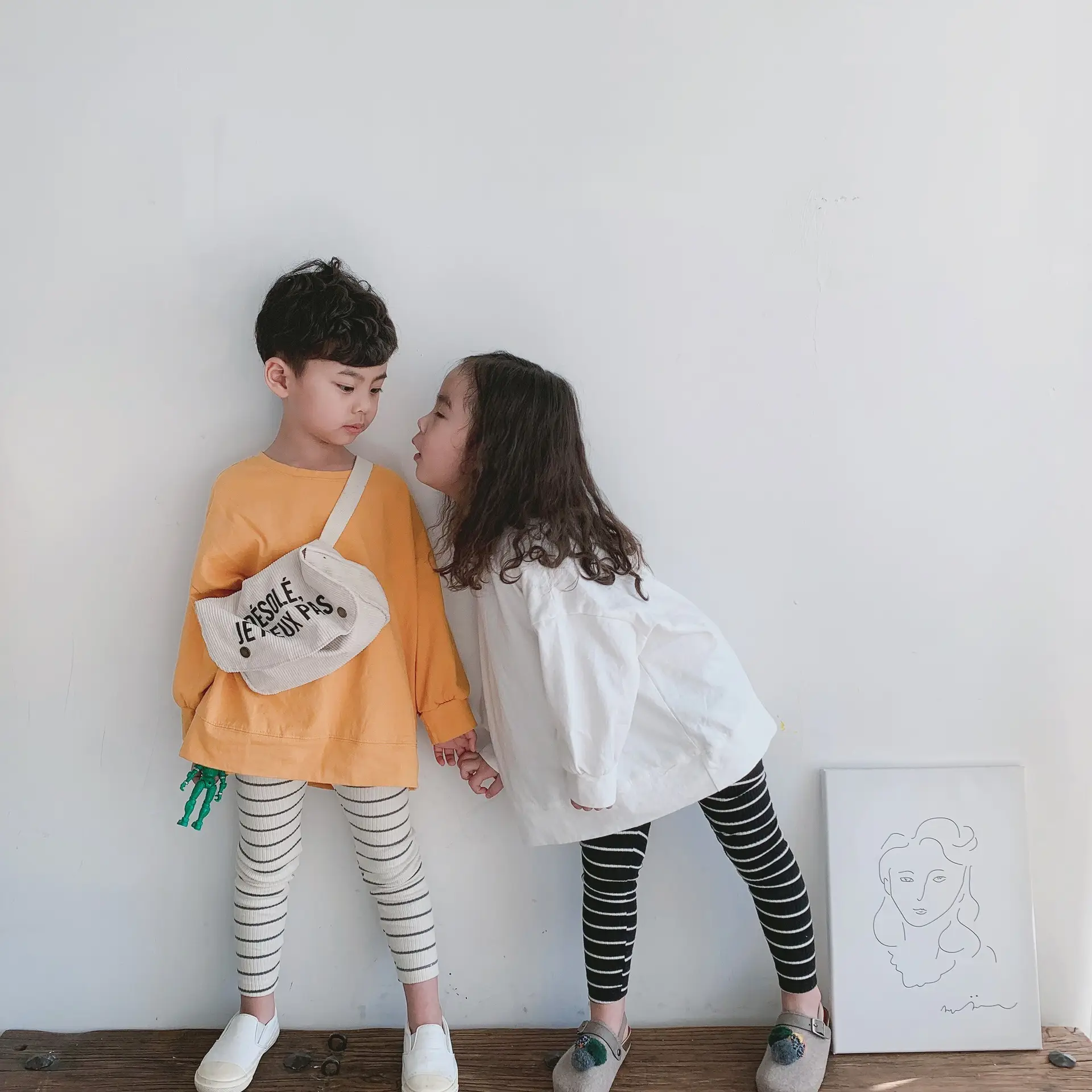 New Spring Long Sleeve T-Shirt for Girls & Boys Solid Green — feature 19