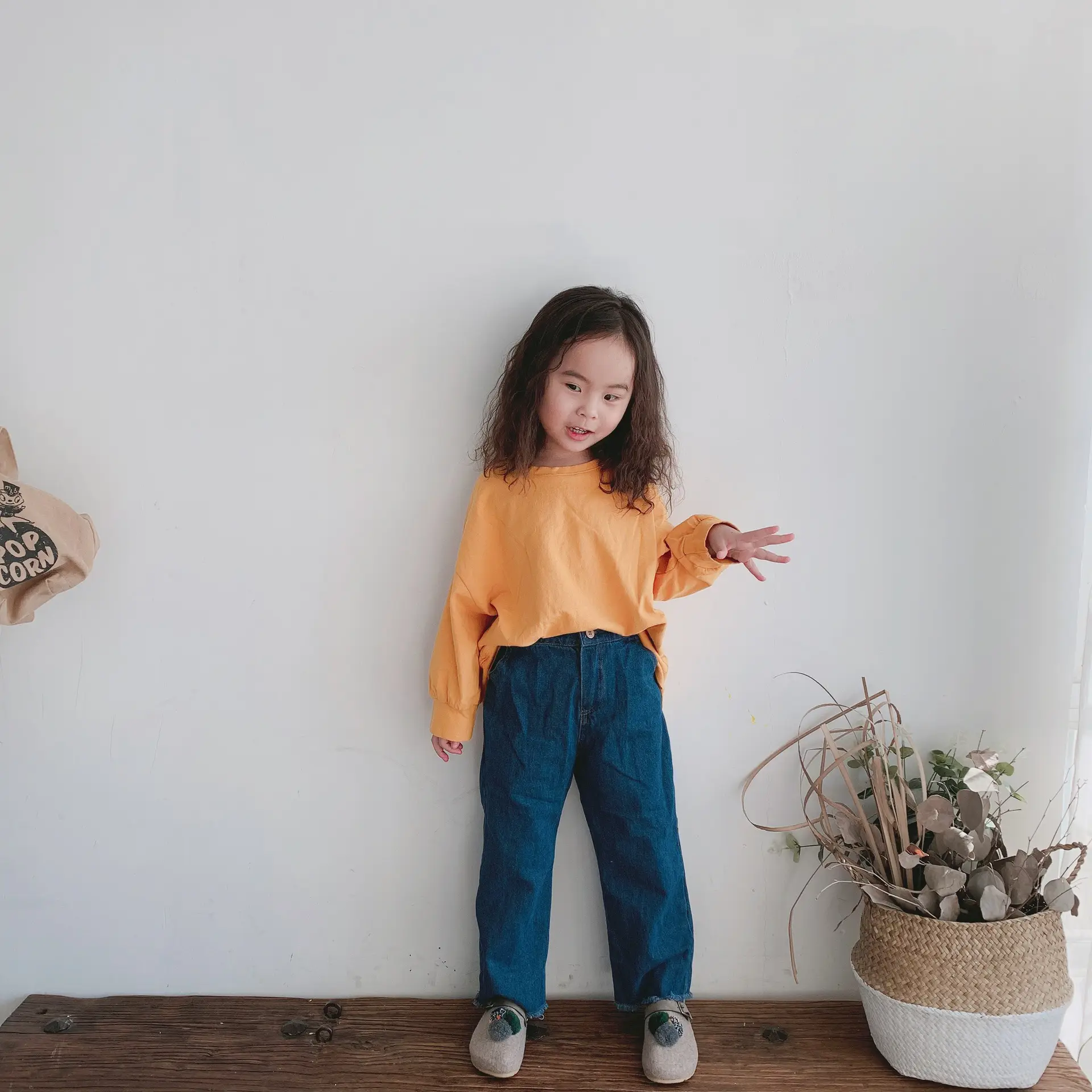New Spring Long Sleeve T-Shirt for Girls & Boys Solid Green — feature 21