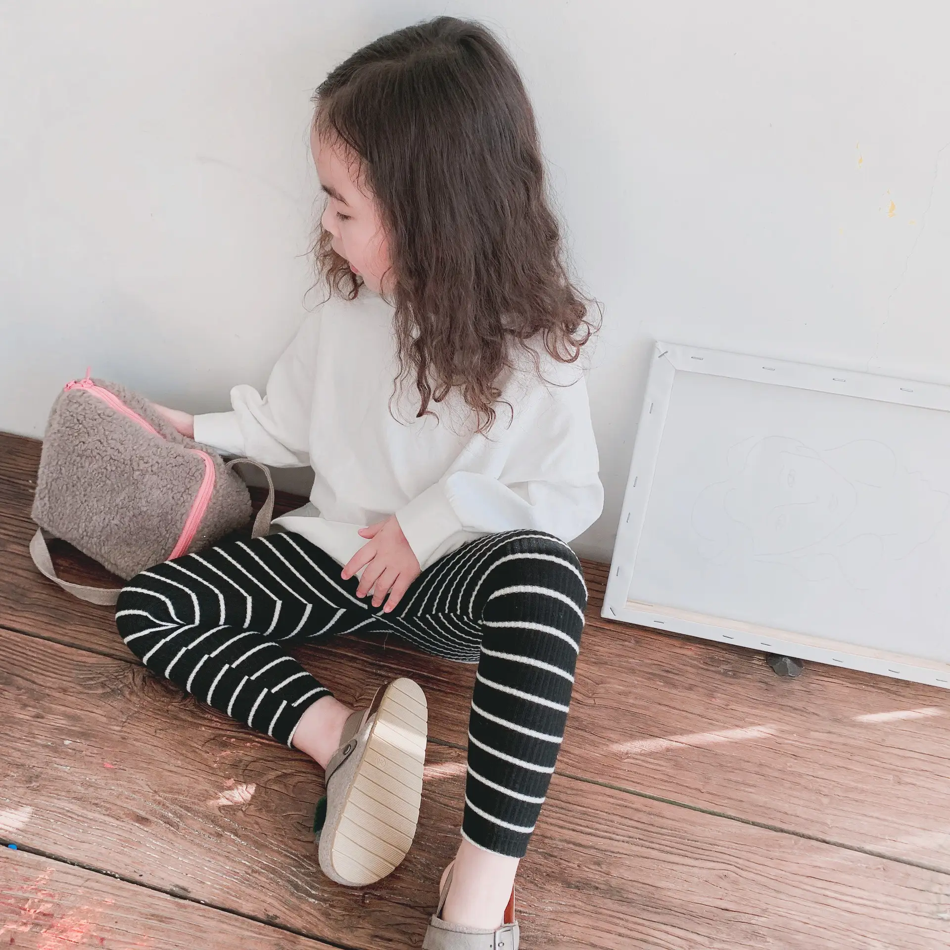 New Spring Long Sleeve T-Shirt for Girls & Boys Solid Green — feature 9