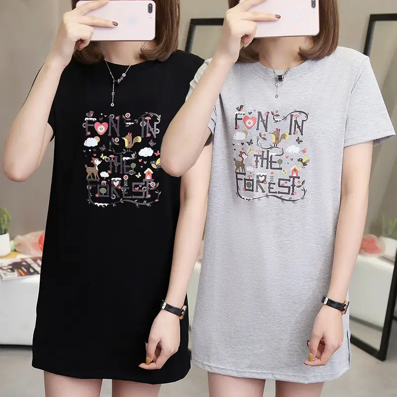 Wholesale 200kg Cotton T-Shirt Women Plus Large Summer Loose Fit - Image 5