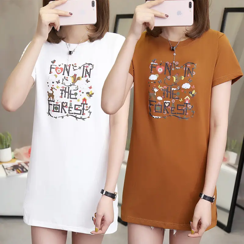 Wholesale 200kg Cotton T-Shirt Women Plus Large Summer Loose Fit - Image 6