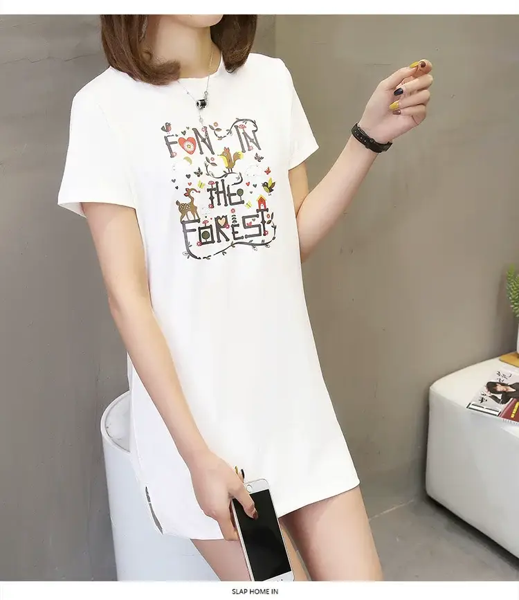 Wholesale 200kg Cotton T-Shirt Women Plus Large Summer Loose Fit — feature 16
