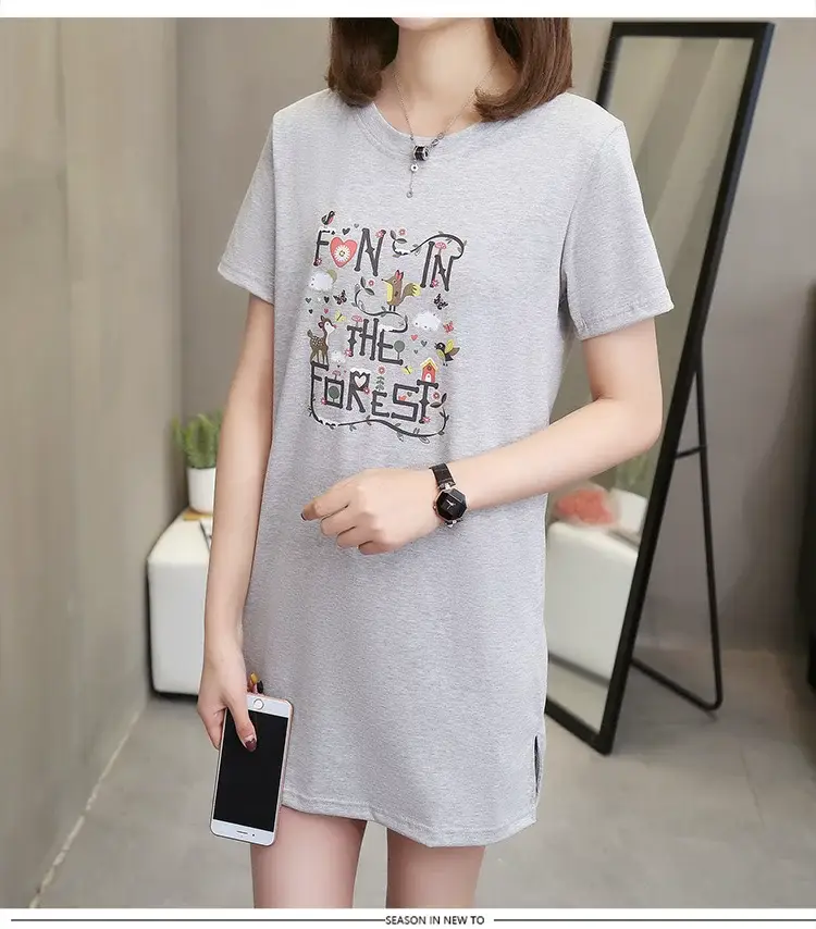 Wholesale 200kg Cotton T-Shirt Women Plus Large Summer Loose Fit — feature 20