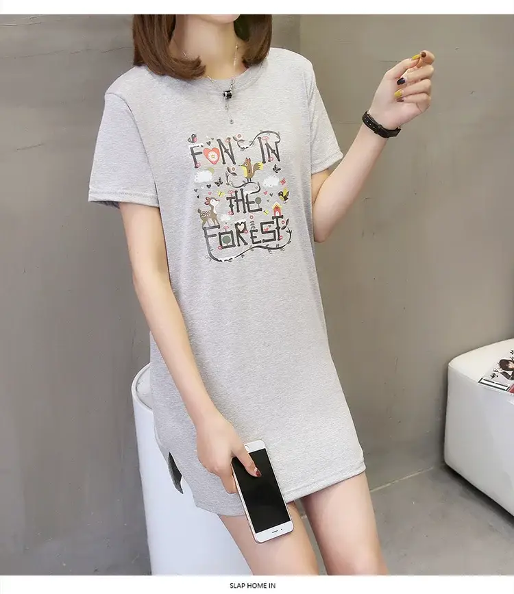Wholesale 200kg Cotton T-Shirt Women Plus Large Summer Loose Fit — feature 22