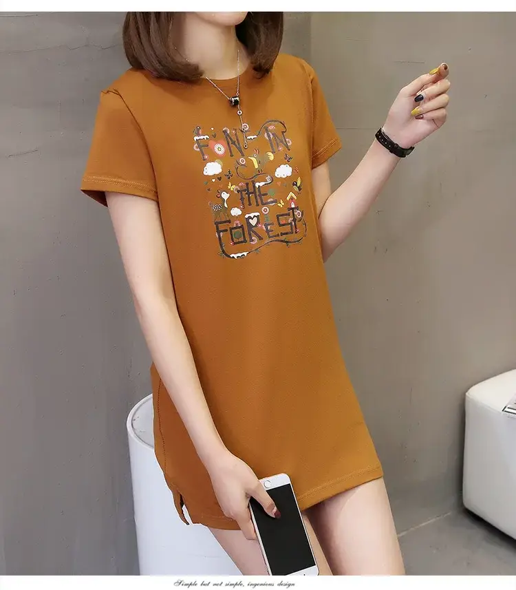 Wholesale 200kg Cotton T-Shirt Women Plus Large Summer Loose Fit — feature 29