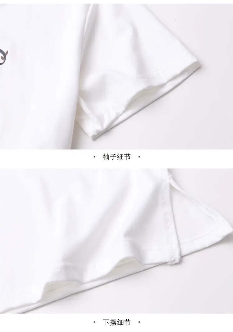 Wholesale 200kg Cotton T-Shirt Women Plus Large Summer Loose Fit — feature 33