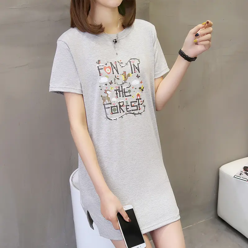 Wholesale 200kg Cotton T-Shirt Women Plus Large Summer Loose Fit - Image 2