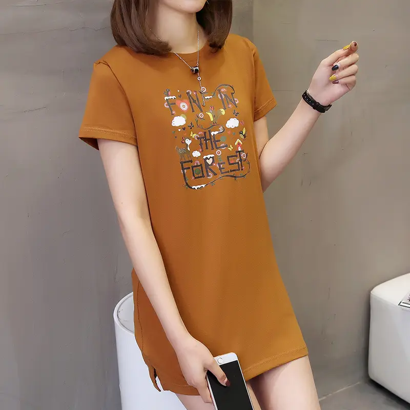 Wholesale 200kg Cotton T-Shirt Women Plus Large Summer Loose Fit - Image 4
