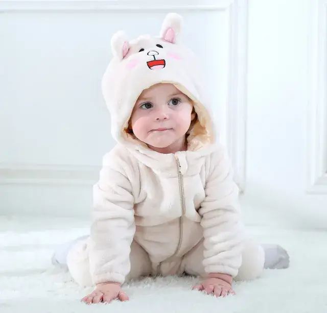Baby Bear Hooded Jumpsuit Brown 59/66 - Image 26