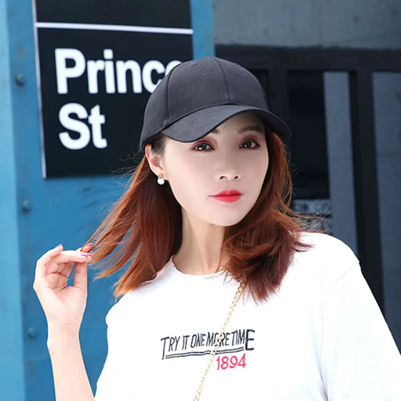 Pure Cotton Korean Baseball Cap Blue Women Men