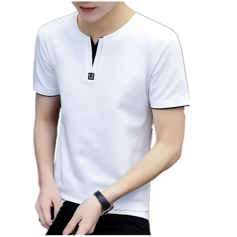 Men's Black Japanese Style Short Sleeve T-Shirt