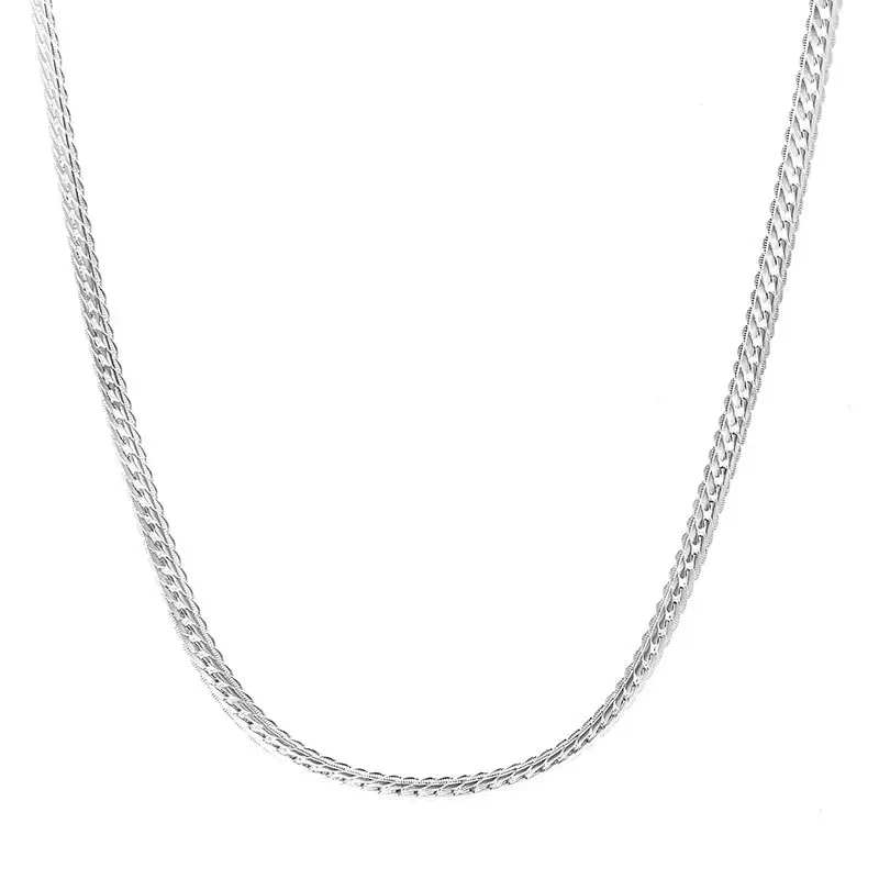Personalized Men's European Necklace 4MM Side Embossed 18K — feature 15