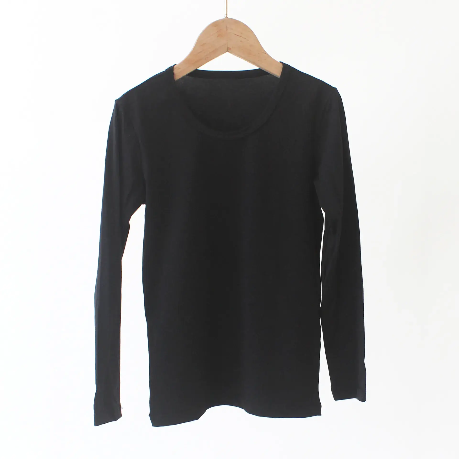 Thin Long-Sleeve Cotton T-Shirt for Girls White Pink - Image 4