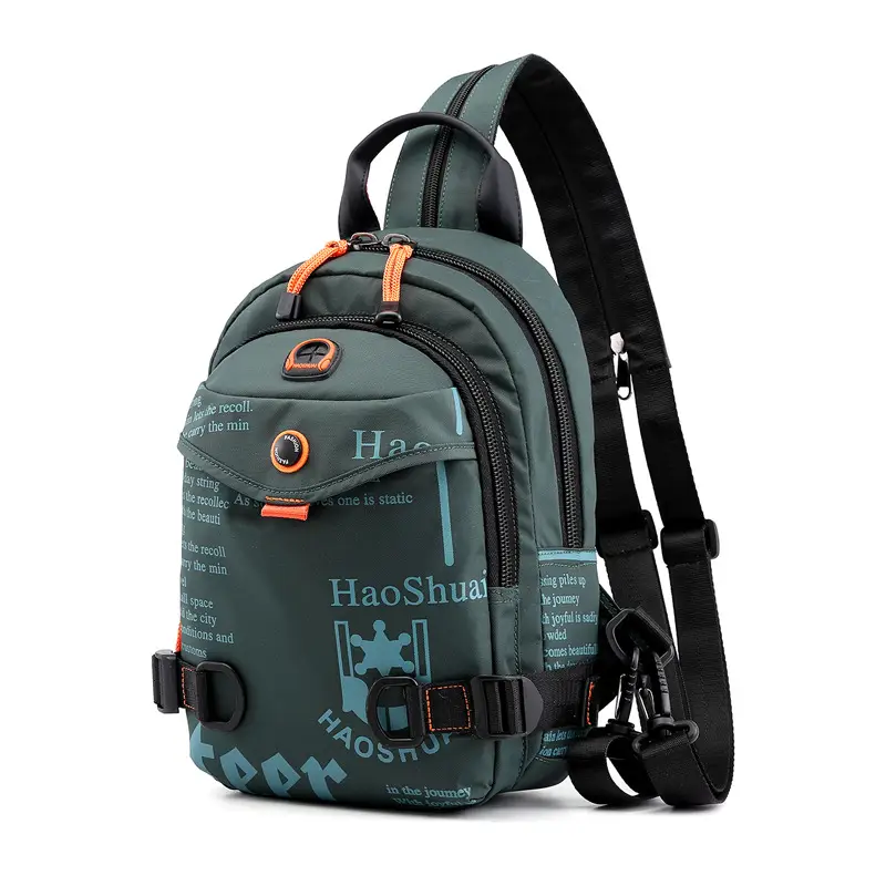 Men's Waterproof Nylon Shoulder Bag with Multi-Functional Design - Image 7