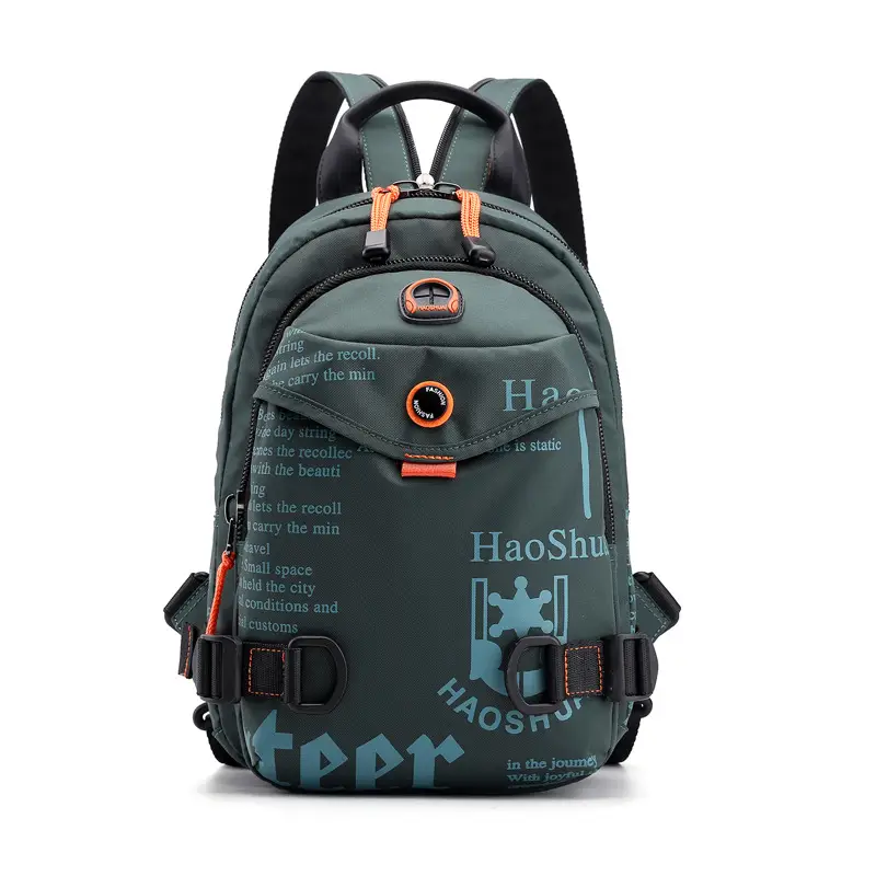 Men's Waterproof Nylon Shoulder Bag with Multi-Functional Design - Image 3