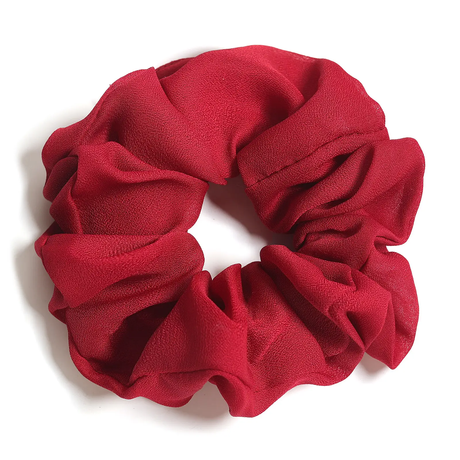 Light Blue Chiffon Hair Scrunchie for Women - Image 3