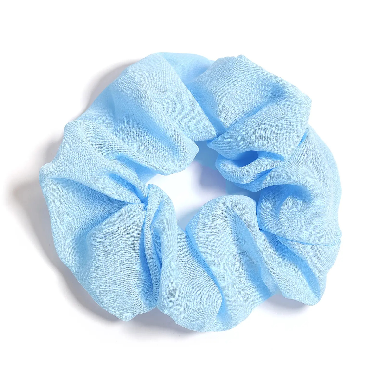Light Blue Chiffon Hair Scrunchie for Women - Image 12