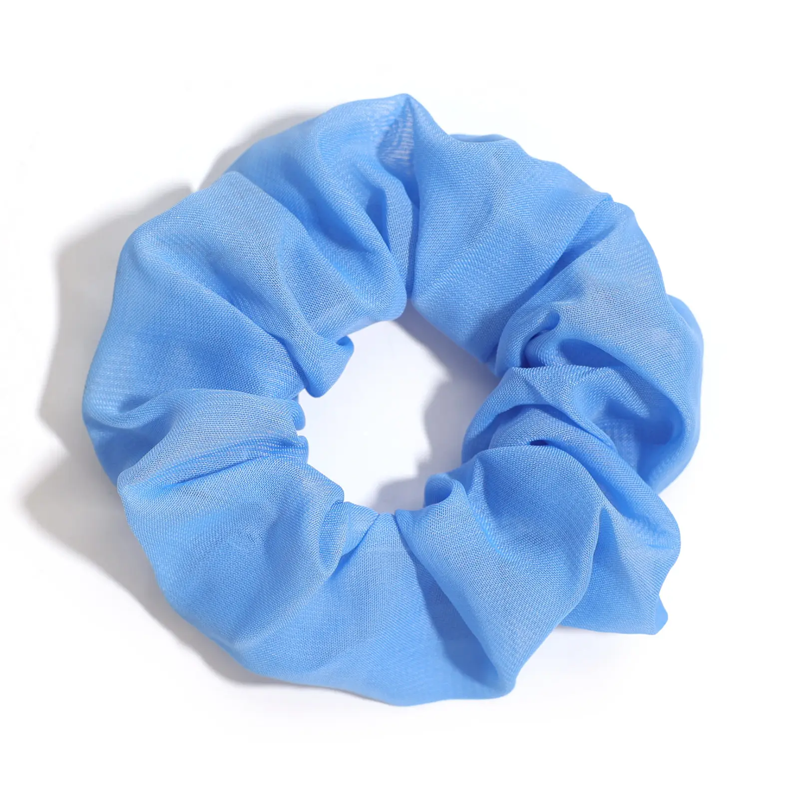 Light Blue Chiffon Hair Scrunchie for Women - Image 15