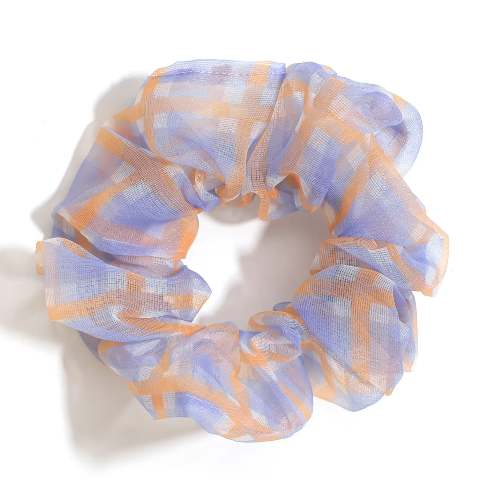 Light Blue Chiffon Hair Scrunchie for Women - Image 16
