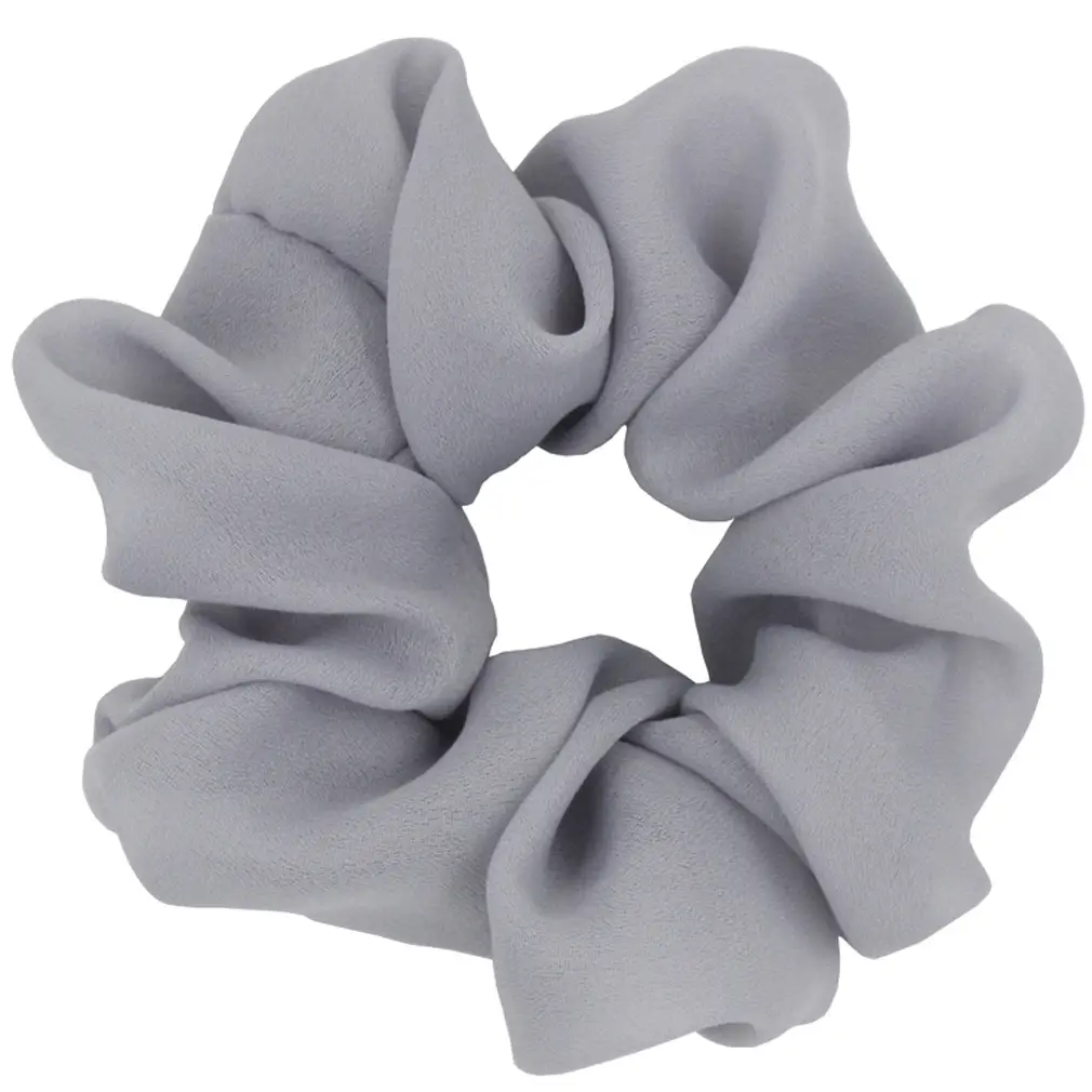 Light Blue Chiffon Hair Scrunchie for Women - Image 5