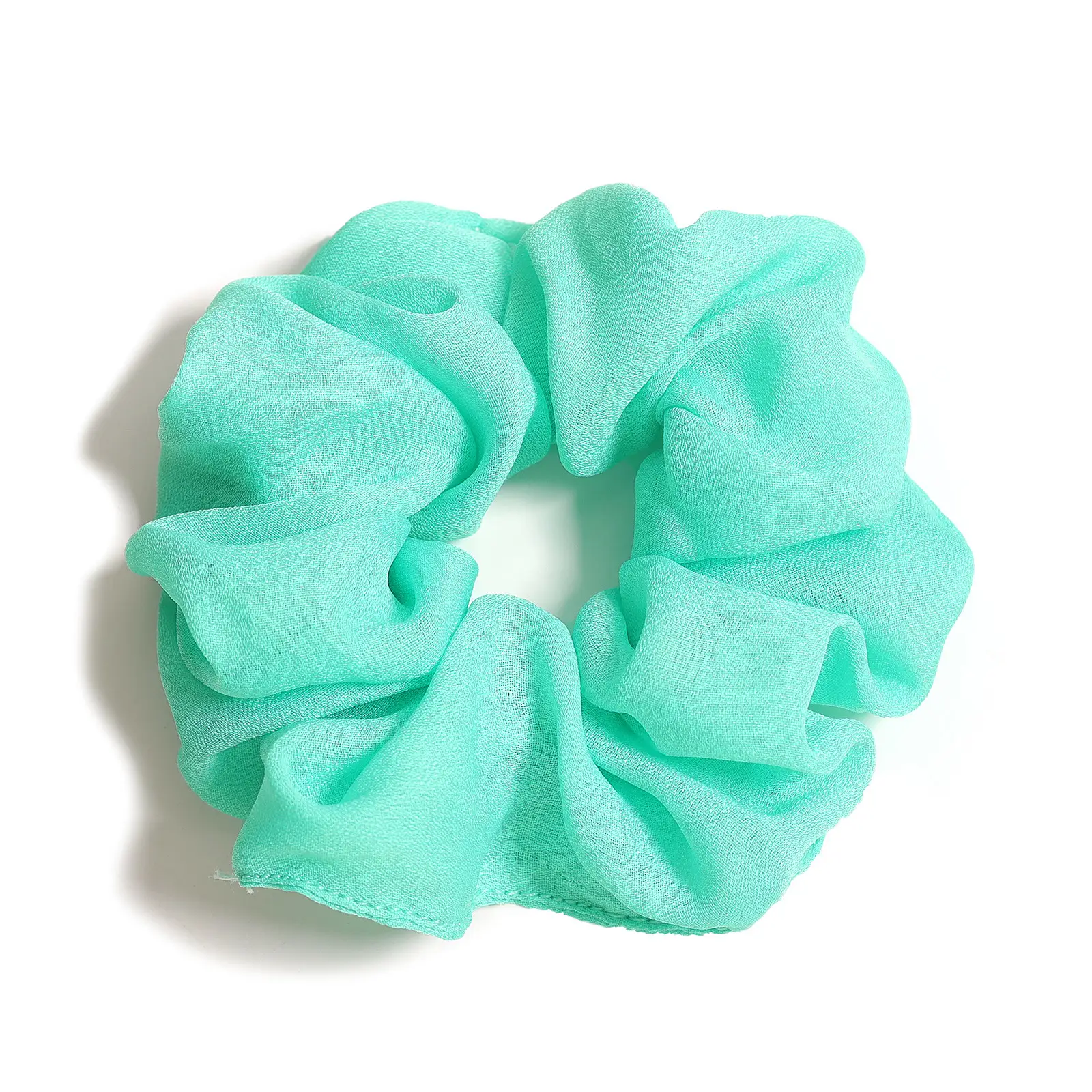 Light Blue Chiffon Hair Scrunchie for Women - Image 7