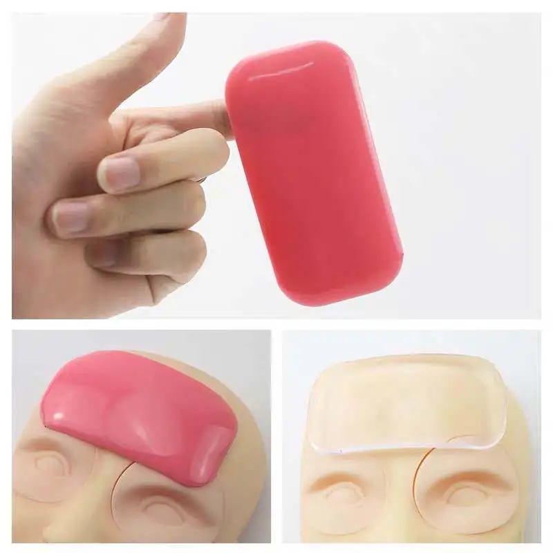 Silicone False Eyelash Pads Pink Non-Slip Washable - Image 6