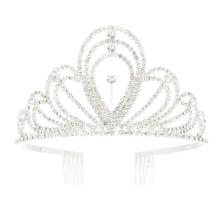 Cross-Border Bridal Crown Tiara 2024 Rhinestone Wedding Dress Hair Accessories Photo Studio Birthday Queen Hair Crown Dress Jewelry Wholesale - Image 6