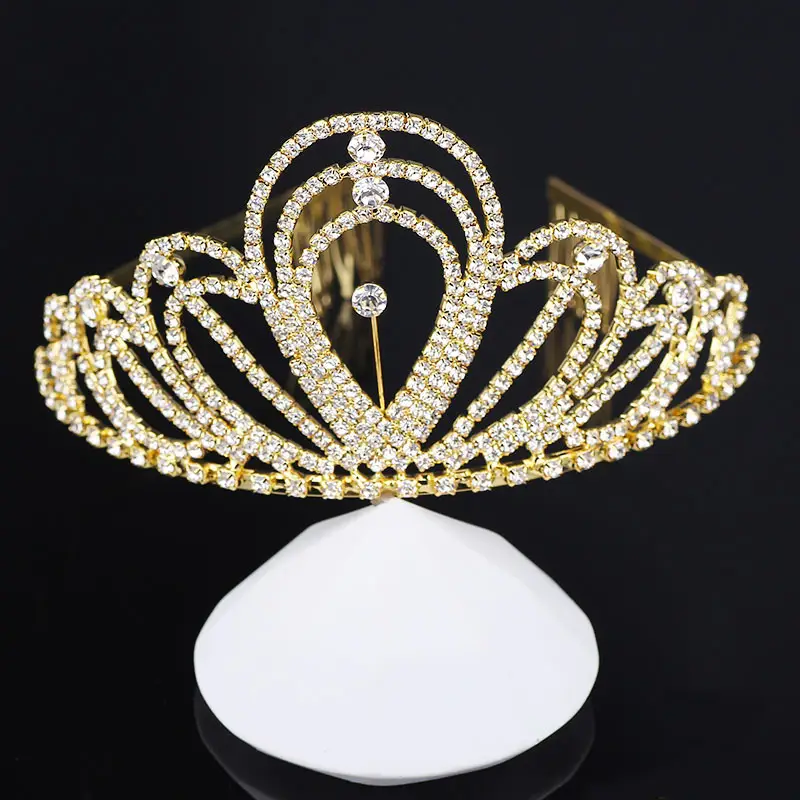 Cross-Border Bridal Crown Tiara 2024 Rhinestone Wedding Dress Hair Accessories Photo Studio Birthday Queen Hair Crown Dress Jewelry Wholesale - Image 2