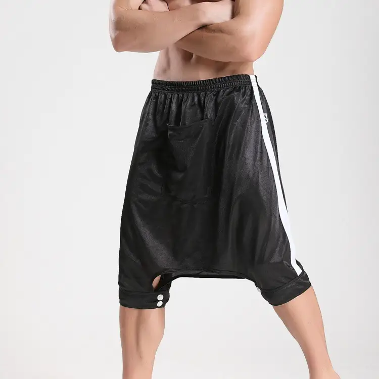 Men's Black White Striped Sports Shorts 331 - Image 4