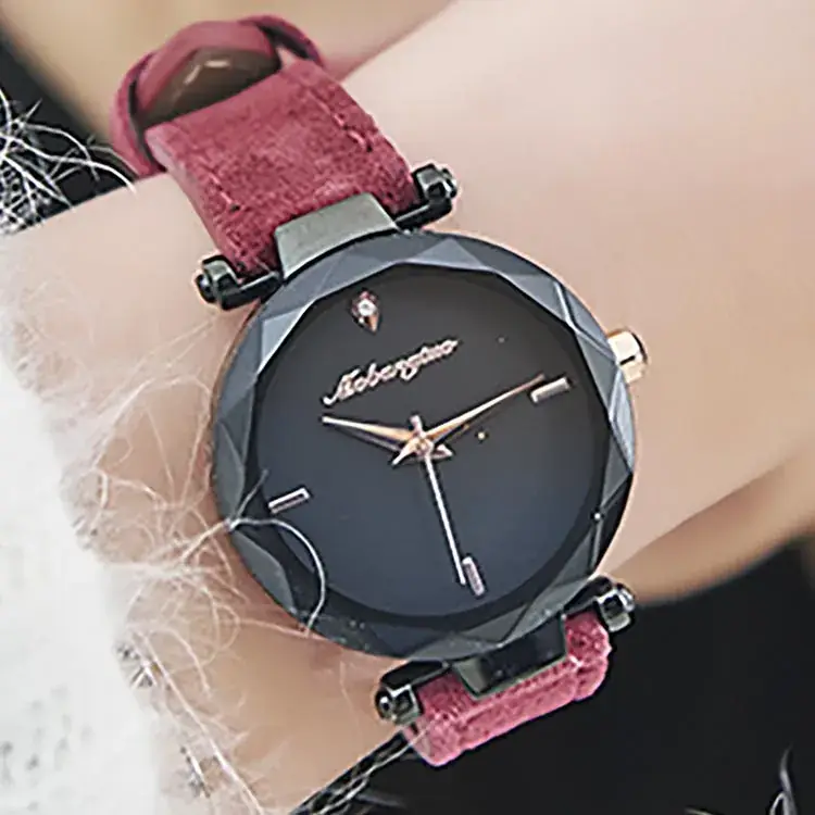 2019 Black Quartz Watch with Fluffy Belt - Image 6