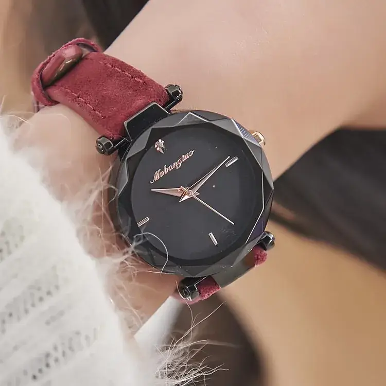 2019 Black Quartz Watch with Fluffy Belt - Image 7