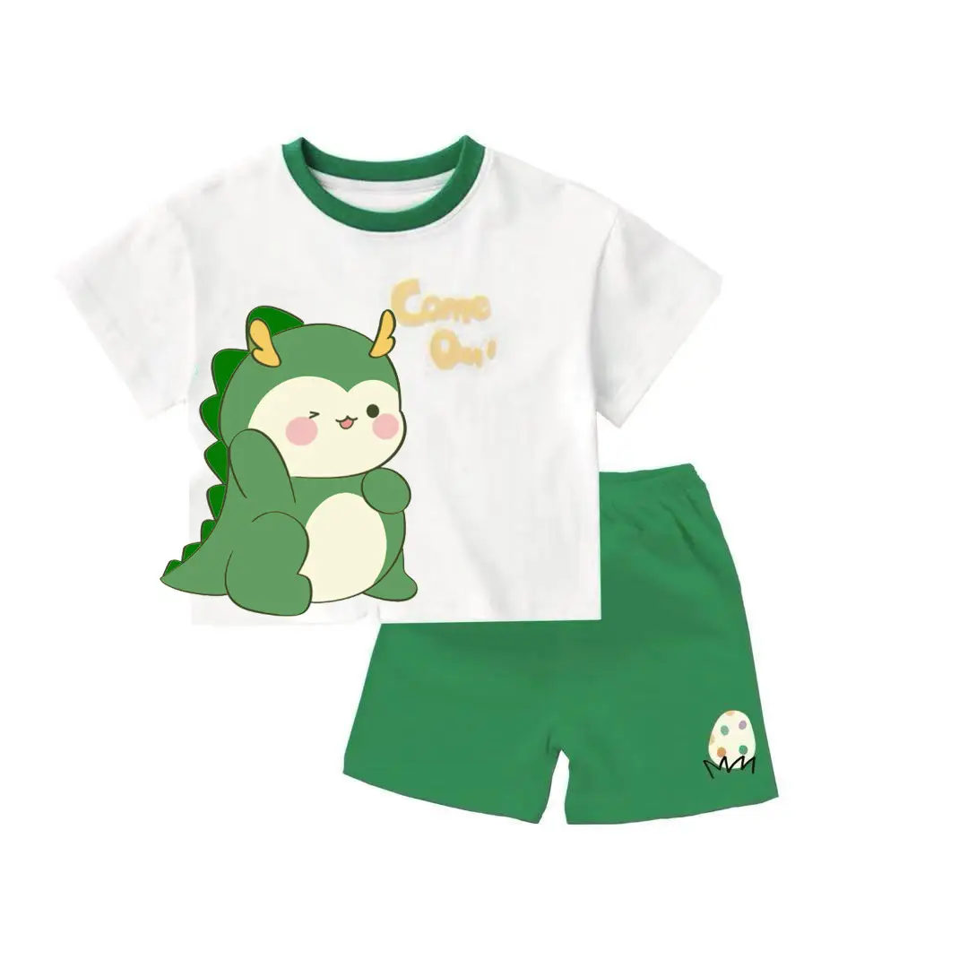 Kids Cotton Printed Shorts Set Summer Boys Girls — feature 10