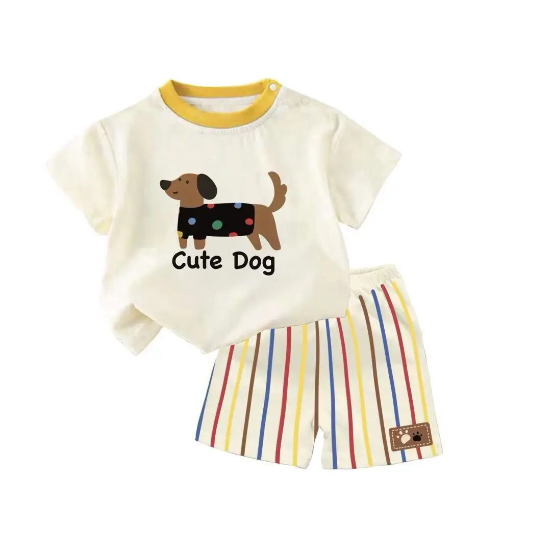 Kids Cotton Printed Shorts Set Summer Boys Girls — feature 11