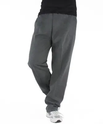 Men's Grey Loose Straight Sweatpants Plus Size Sports Pants