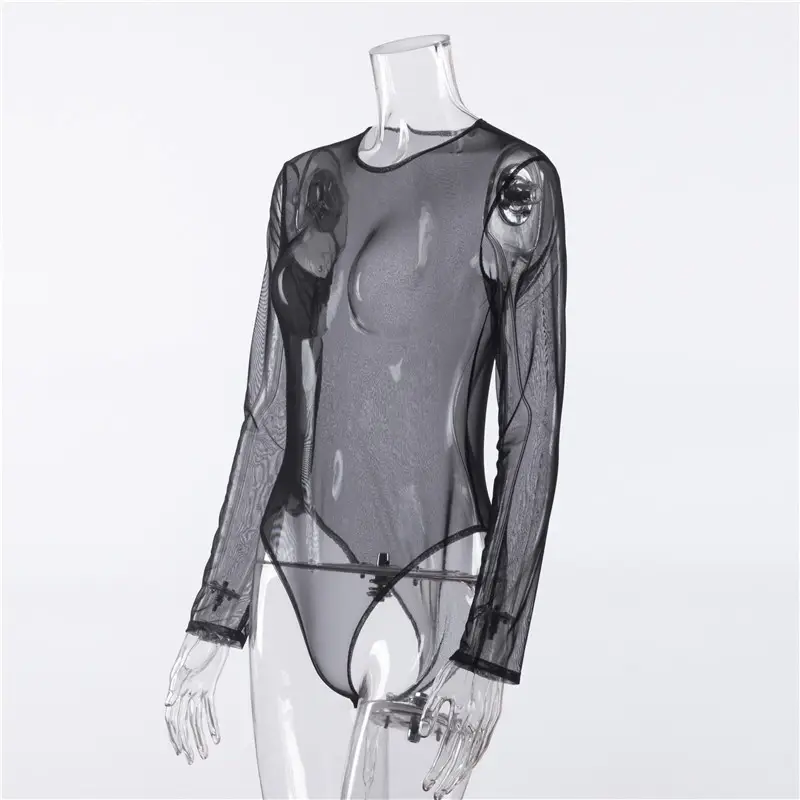 2025 Aliexpress Sexy Mesh See-Through Jumpsuit for Women — feature 8