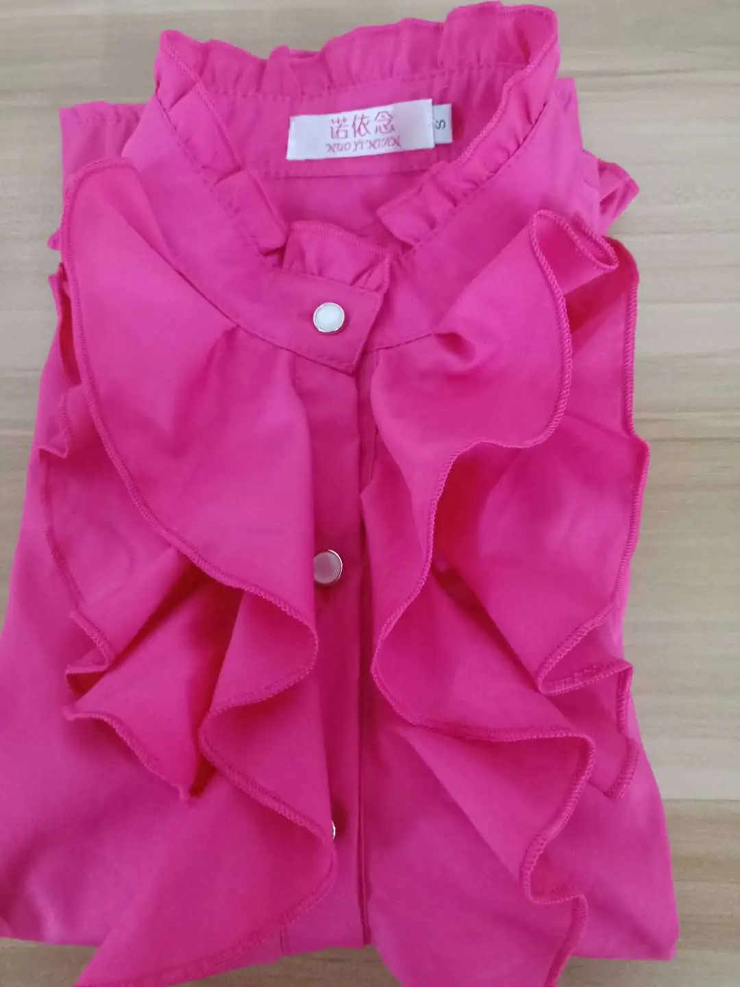 Women's Pink Lace Collar Shirt Long Sleeve Autumn Winter Base - Image 3
