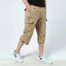 Men Grey Multi-Flap Cargo Shorts — feature 27