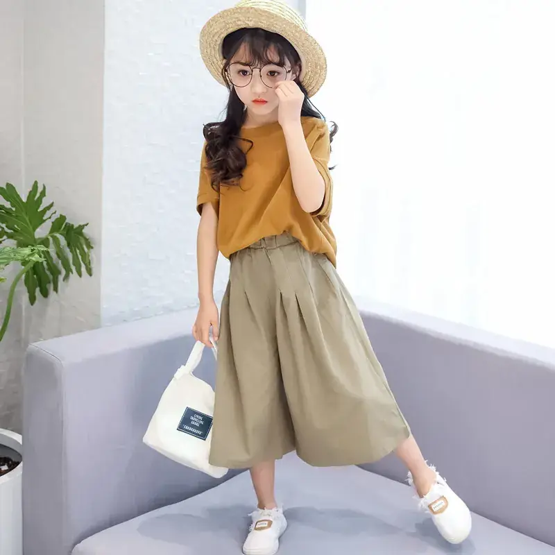 Girls 2-Piece Western Suit Large Summer Loose Cotton Linen - Image 6