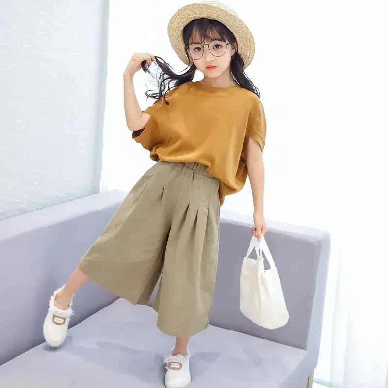 Girls 2-Piece Western Suit Large Summer Loose Cotton Linen - Image 8