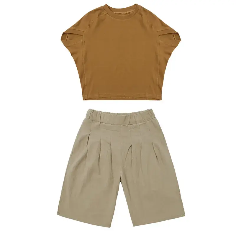 Girls 2-Piece Western Suit Large Summer Loose Cotton Linen - Image 9