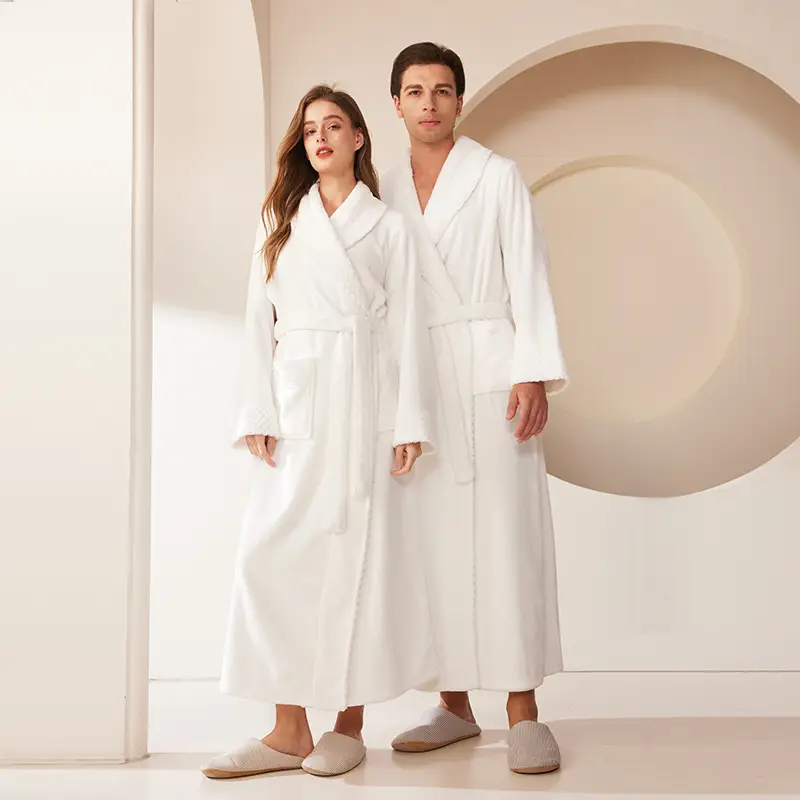 Coral Velvet Fat Large Nightgown with Splicing Technology - Image 16