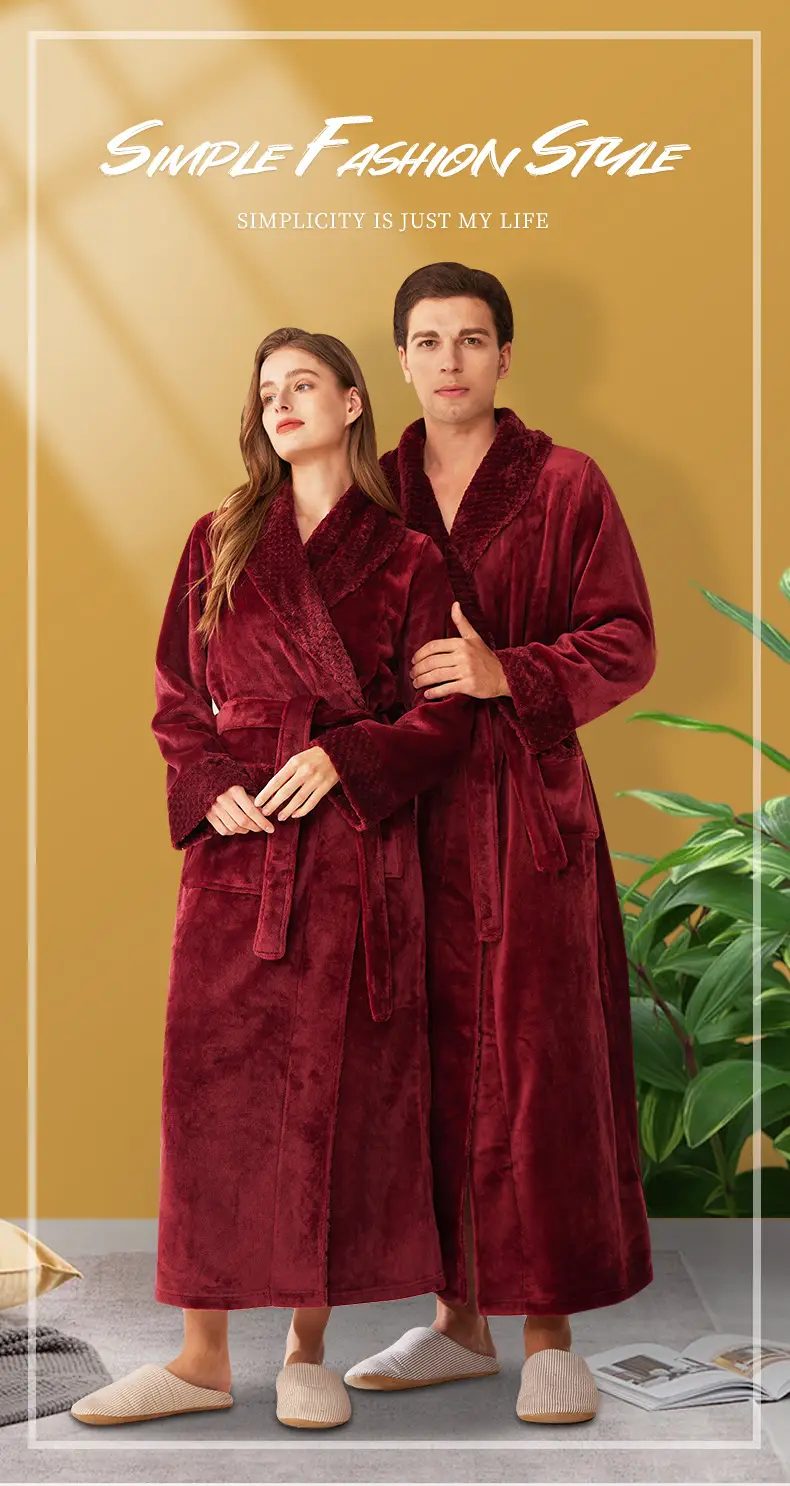 Coral Velvet Fat Large Nightgown with Splicing Technology — feature 1