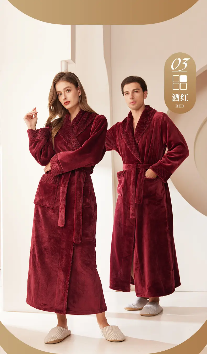 Coral Velvet Fat Large Nightgown with Splicing Technology — feature 12