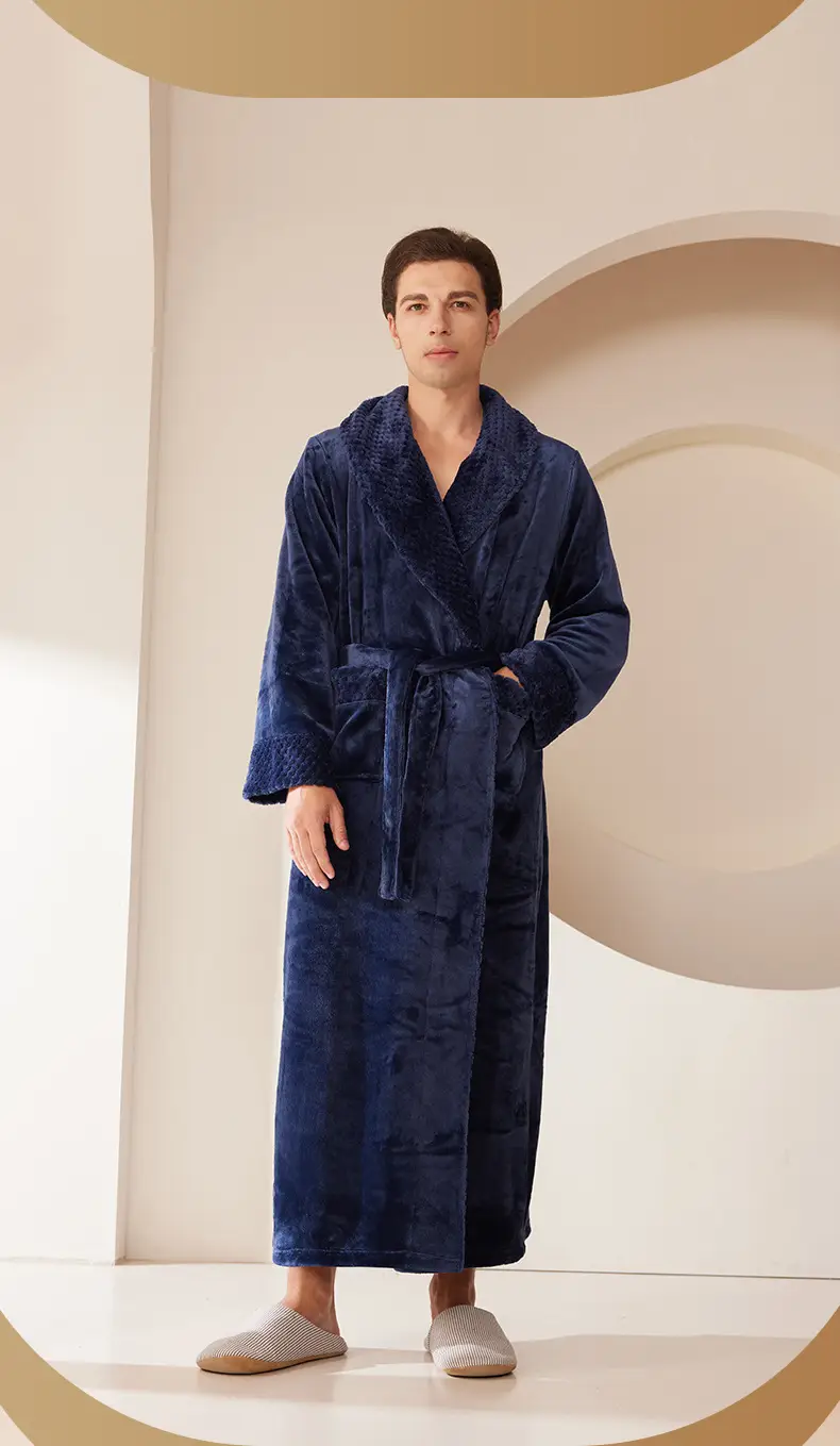 Coral Velvet Fat Large Nightgown with Splicing Technology — feature 15