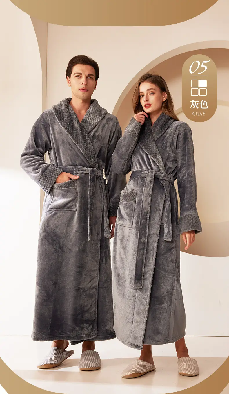 Coral Velvet Fat Large Nightgown with Splicing Technology — feature 16